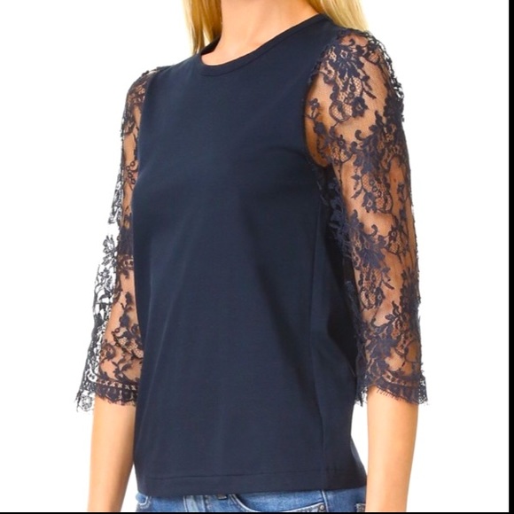 Leur Logettelace sleeve top